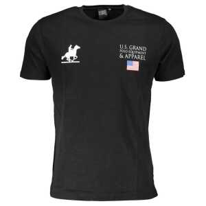 U.S. Grand Polo Black Cotton T-Shirt