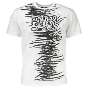 Cavalli Class White Cotton T-Shirt