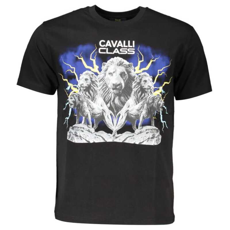 Cavalli Class Black Cotton T-Shirt, theFeinheit