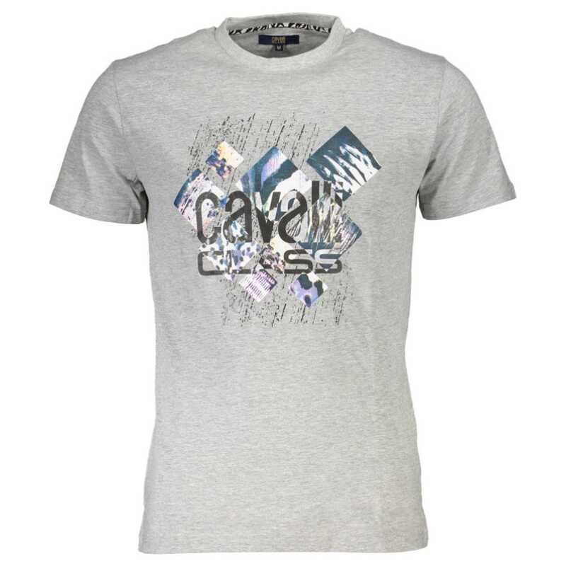 Cavalli Class Gray Cotton T-Shirt, theFeinheit