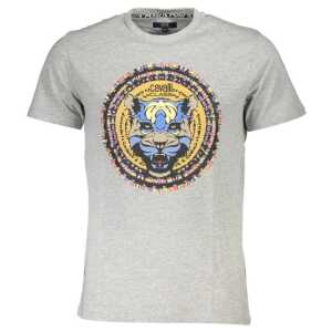Cavalli Class Gray Cotton T-Shirt