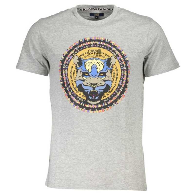 Cavalli Class Gray Cotton T-Shirt, theFeinheit