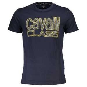 Cavalli Class Blue Cotton T-Shirt