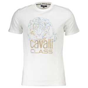 Cavalli Class White Cotton T-Shirt