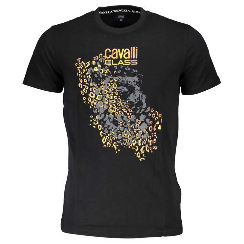 Cavalli Class Black Cotton T-Shirt, theFeinheit