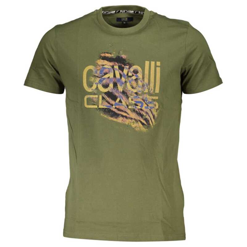 Cavalli Class Green Cotton T-Shirt, theFeinheit