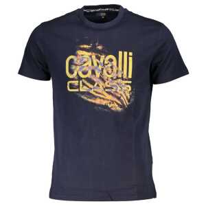 Cavalli Class Blue Cotton T-Shirt