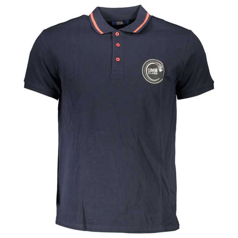 Cavalli Class Blue Cotton Polo Shirt, theFeinheit