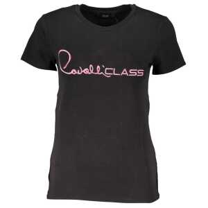 Cavalli Class Black Cotton Tops & T-Shirt
