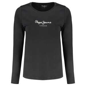 Pepe Jeans Black Cotton Tops & T-Shirt