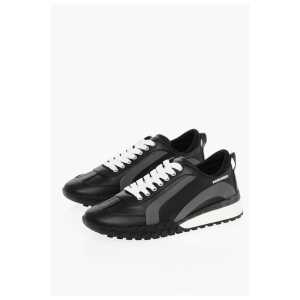 Dsquared² LEGEND Leather Sneakers with Contrasting Details