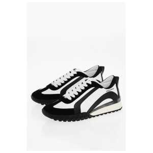 Dsquared² LEGEND Leather Sneakers with Suede Details