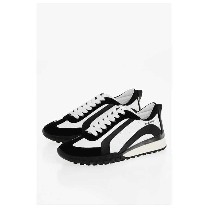 Dsquared² LEGEND Leather Sneakers with Suede Details, theFeinheit