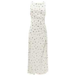 Ganni Satin floral long Dress