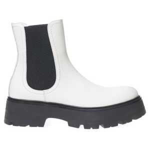 Alexander McQueen Black And White Leather Boot