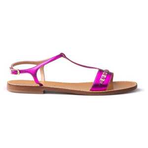 Salvatore Ferragamo Purple Leather Sandal