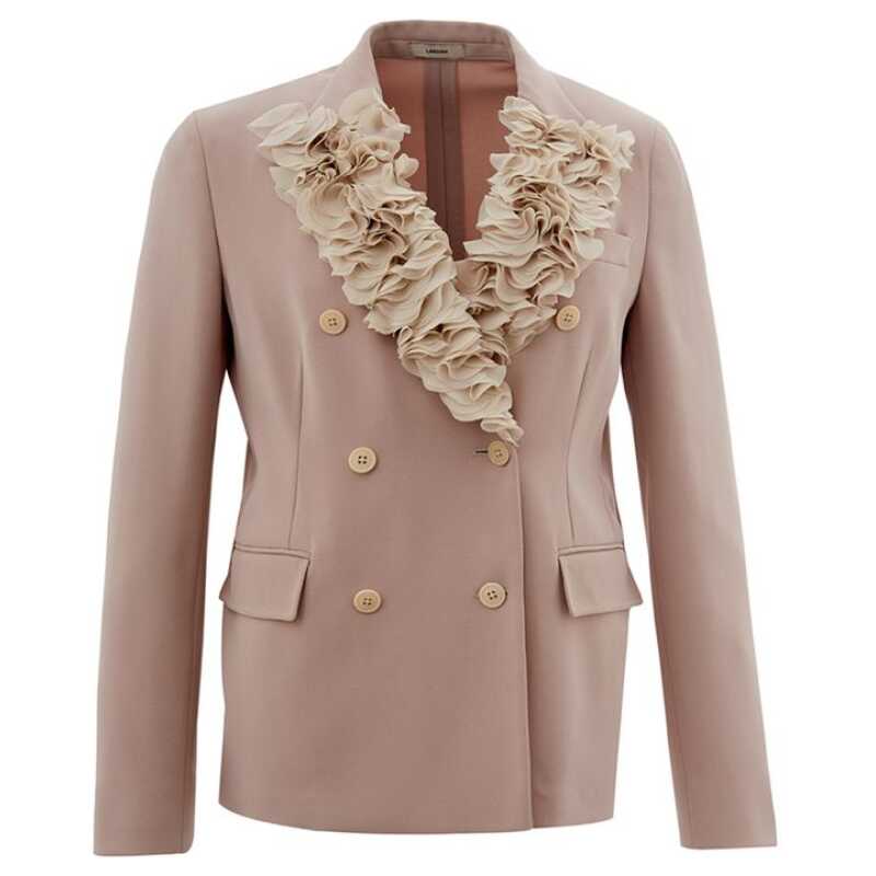 Lardini Gray Polyester Jackets &amp; Coat, theFeinheit