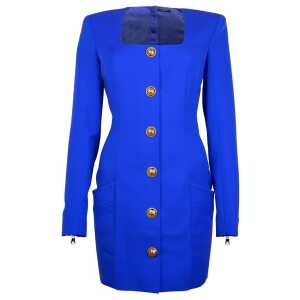 Balmain Blue Wool Dress