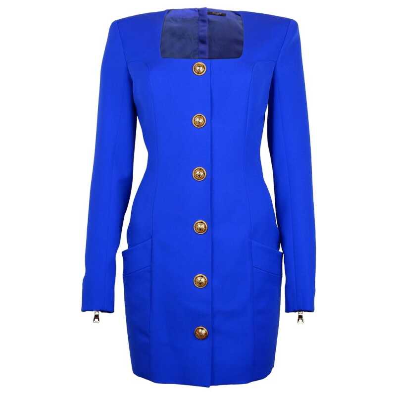 Balmain Blue Wool Dress, theFeinheit