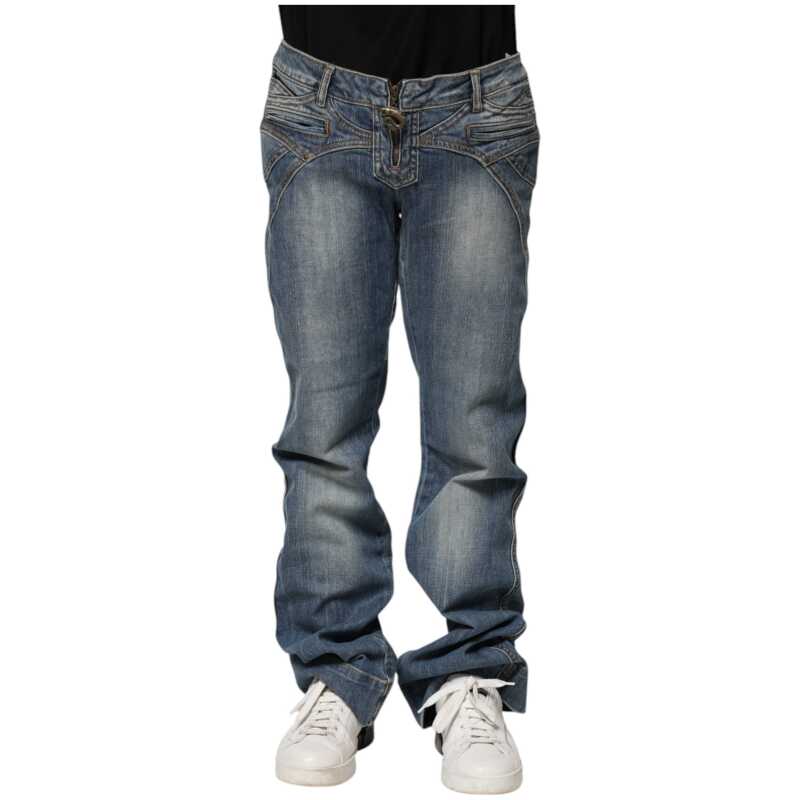 Just Cavalli Blue Washed Straight Fit Men Denim Jeans, theFeinheit
