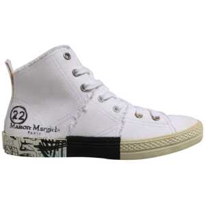 Maison Margiela White Lace Up Mid Top Women Sneakers Shoes