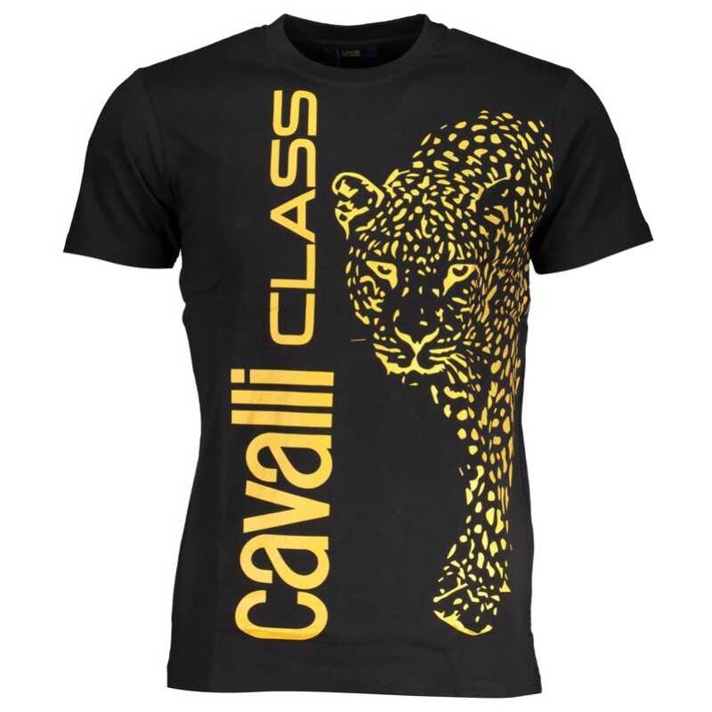 Cavalli Class Black Cotton T-Shirt, theFeinheit