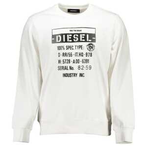 Diesel White Cotton Sweater