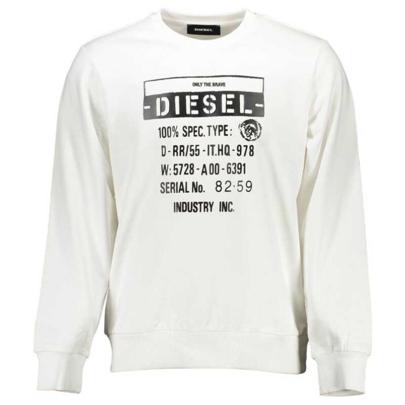 Diesel White Cotton Sweater, theFeinheit
