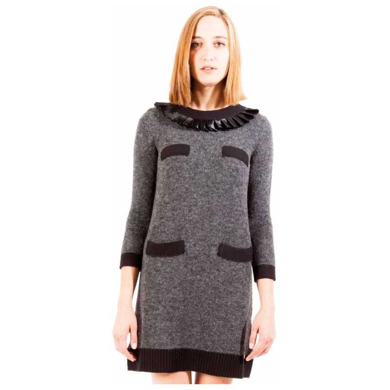 Love Moschino Gray Wool Dress, theFeinheit