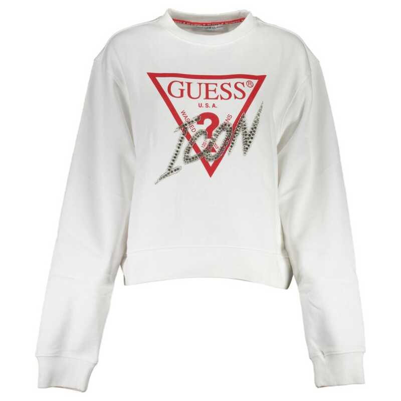 Guess Jeans White Cotton Sweater, theFeinheit