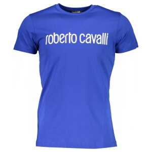 Roberto Cavalli Blue Cotton T-Shirt