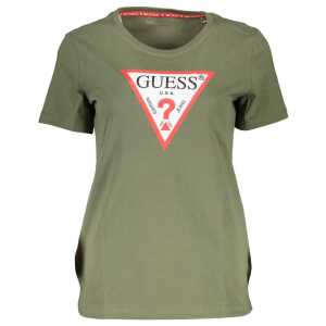 Guess Jeans Green Cotton Tops & T-Shirt