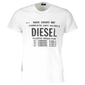 Diesel White Cotton T-Shirt