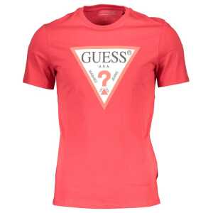 Guess Jeans Red Cotton T-Shirt
