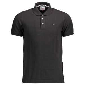 Tommy Hilfiger Black Cotton Polo Shirt