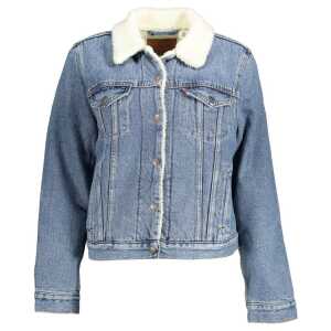 Levi's Blue Cotton Jackets & Coat