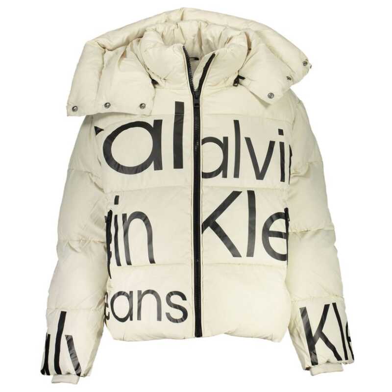 Calvin Klein Beige Polyester Jackets &amp; Coat, theFeinheit
