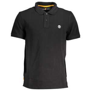Timberland Black Cotton Polo Shirt