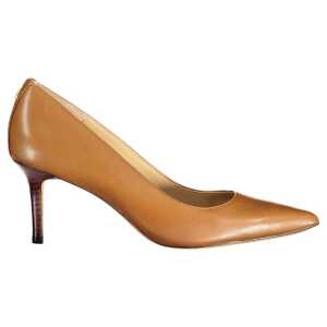 Ralph Lauren Brown Leather Flat Shoe