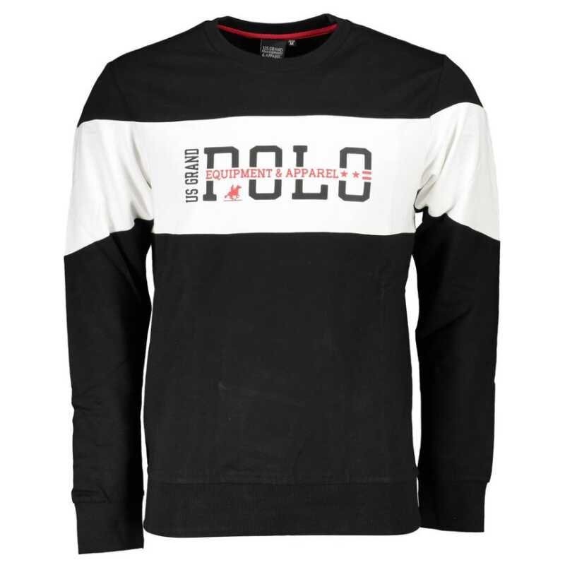 U.S. Grand Polo Black Cotton Sweater, theFeinheit