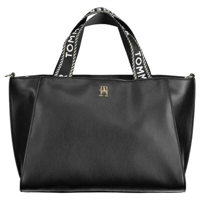 Tommy Hilfiger Black Polyester Handbag, theFeinheit