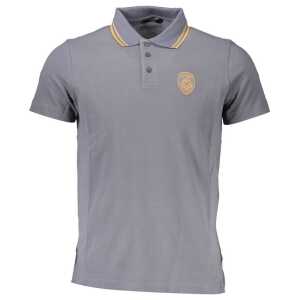 Cavalli Class Gray Cotton Polo Shirt