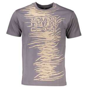Cavalli Class Gray Cotton T-Shirt