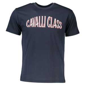 Cavalli Class Blue Cotton T-Shirt