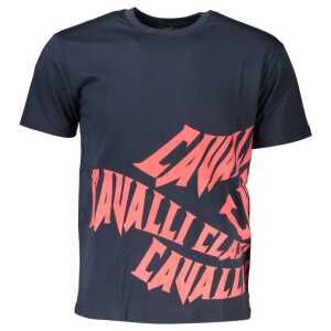 Cavalli Class Blue Cotton T-Shirt
