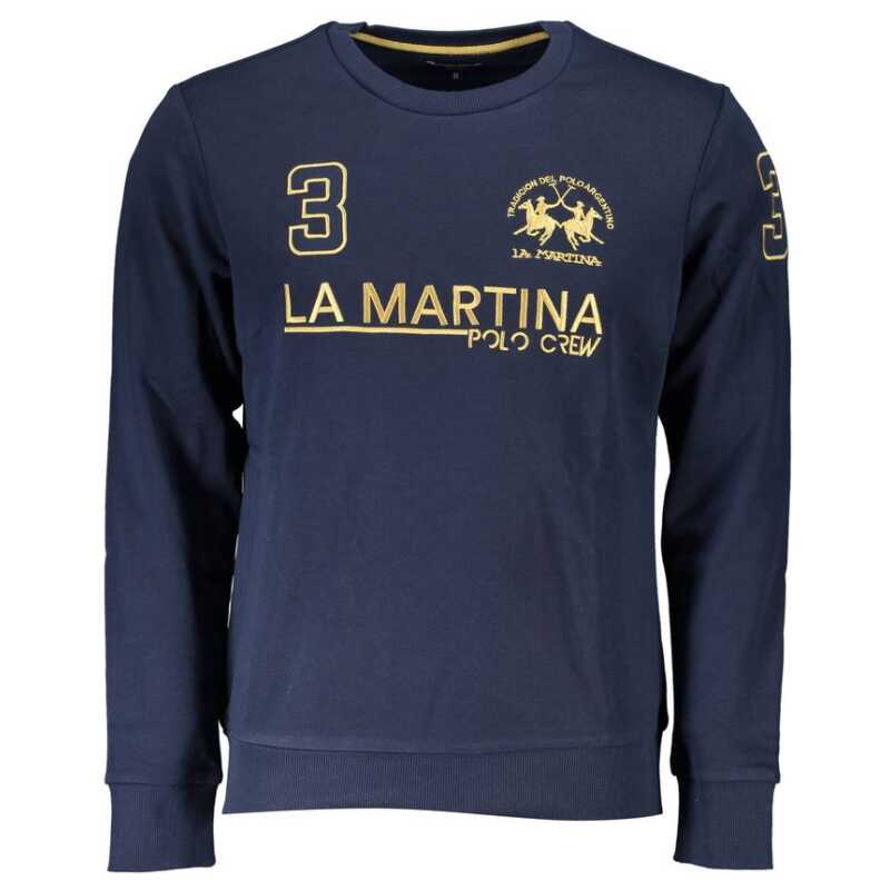 La Martina Blue Cotton Sweater, theFeinheit