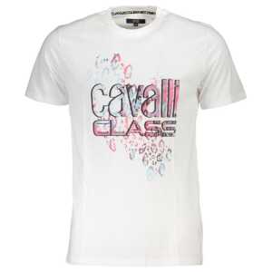 Cavalli Class White Cotton T-Shirt