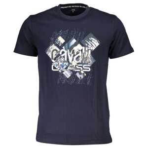 Cavalli Class Blue Cotton T-Shirt