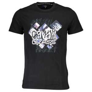 Cavalli Class Black Cotton T-Shirt