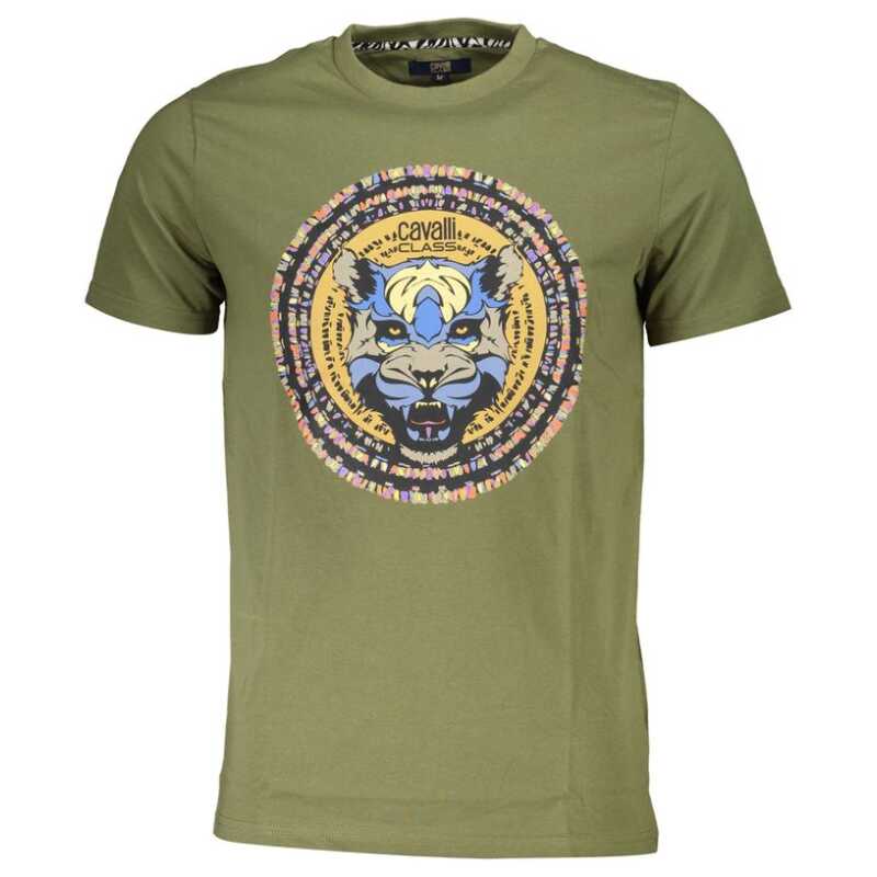 Cavalli Class Green Cotton T-Shirt, theFeinheit
